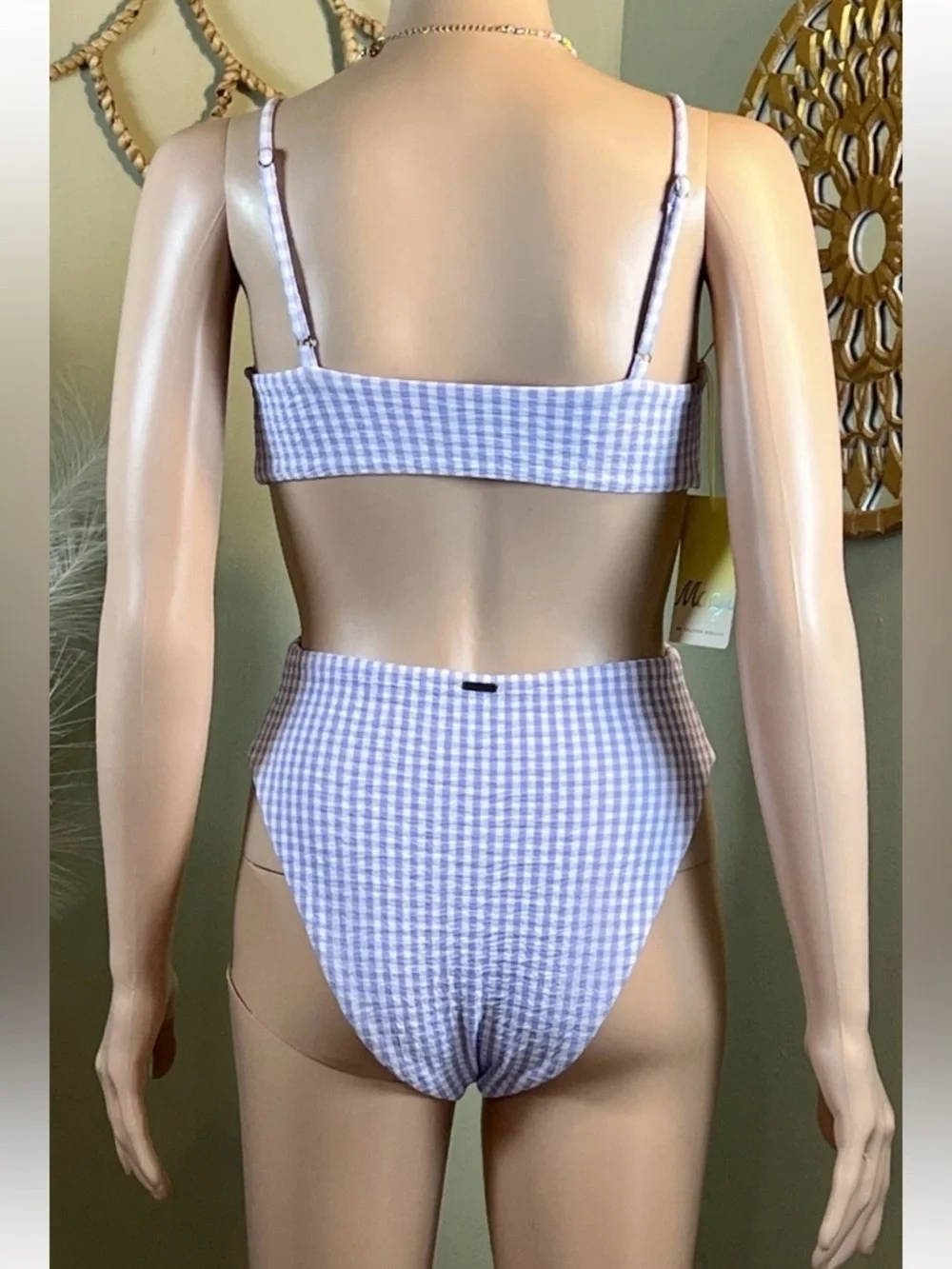 MAAJI Reversible Trikini One Piece Med Purple Gingham 🌞NWT🌞